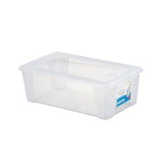 Stefanplast Plastový úložný box s víkem průhledný SCATOLA 5L, 32.5x19x11cm 