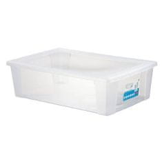 Stefanplast Box úložný SCATOLA 30l, 59x39x17cm s víkem plastový, TRA