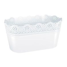 Prosperplast truhlík LACE 28,5x13,5x15,5cm BÍ (S449)