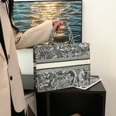 Kabelky inspirované Dior s výšivkou, šedá