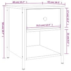Vidaxl Noční stolky 2 ks šedé sonoma 40 x 42 x 50 cm kompozitní dřevo