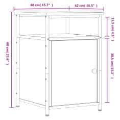 Vidaxl Noční stolek šedý sonoma 40 x 42 x 60 cm kompozitní dřevo