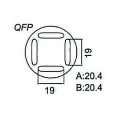 HADEX Nástavec na vyfoukávačku QFP 19x19mm