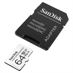 SanDisk microSDXC High Endurance Video 64 GB C 10 U3 V30, adaptér