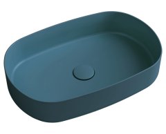 ISVEA INFINITY OVAL keramické umyvadlo na desku, 55x36cm, zelená petrol 10NF65055-2P - Isvea