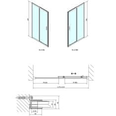 POLYSAN EASY sprchové dveře 1200mm, sklo Brick EL1238 - Polysan