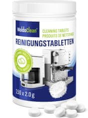 WoldoClean® Čistící tablety do kávovarů 150 Tablet kompatibilní s Jura, Delonghi, Bosch, Siemens, Saeco a mnoho dalších.