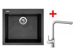 Sinks CUBE 560 Metalblack+ELKA