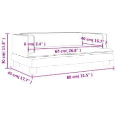 Greatstore Dětská pohovka cappuccino 80 x 45 x 30 cm umělá kůže