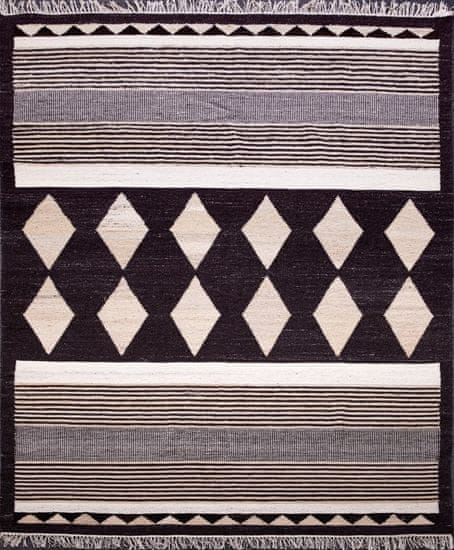 Diamond Carpets Ručně vázaný kusový koberec Alberta DESP P114 Dark Coffee Mix