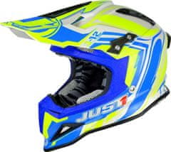 JUST 1 HELMETS Moto přilba JUST1 J12 FLAME žluto/modrá XL