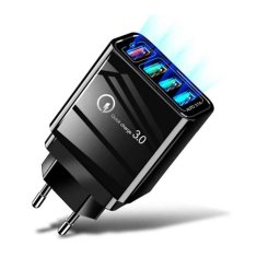 MG BK376 síťová nabíječka 4x USB 48W QC, černá