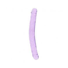 RealRock Oboustranné dildo 34 cm - fialové