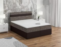 Veneti Boxspringová postel s úložným prostorem SISI COMFORT - 180x200, béžová / hnědá