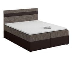 Veneti Boxspringová postel s úložným prostorem SISI COMFORT - 180x200, béžová / hnědá