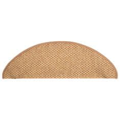 Vidaxl Samolepicí nášlapy na schody vzhled sisal 15 ks 65x21x4cm sisal