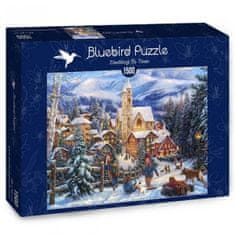 Blue Bird Puzzle Sáňkování u města 1500 dílků