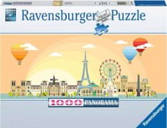 Ravensburger Panoramatické puzzle Den v Paříži 1000 dílků