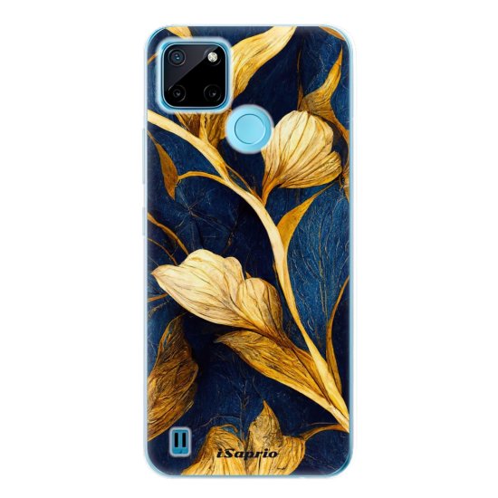 iSaprio Silikonové pouzdro - Gold Leaves pro Realme C21Y