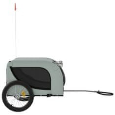 Petromila Vozík za kolo pro psa šedý a černý oxfordská tkanina a železo