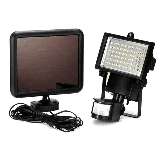 BB-Shop Reflektor, halogenová LED | Solární lampa + senzor | 60 LED