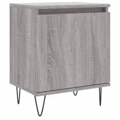 Greatstore Noční stolek šedý sonoma 40 x 30 x 50 cm kompozitní dřevo