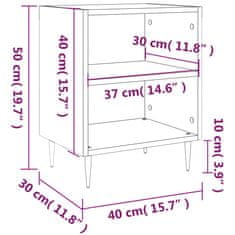 Vidaxl Noční stolky 2 ks kouřový dub 40 x 30 x 50 cm kompozitní dřevo