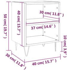 Vidaxl Noční stolky 2 ks bílé vysoký lesk 40x30x50 cm kompozitní dřevo