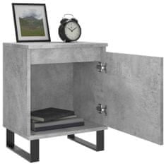 Greatstore Noční stolek betonově šedý 40 x 30 x 50 cm kompozitní dřevo