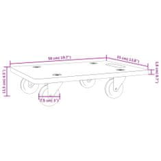 Vidaxl Přepravní vozíky 2 ks obdélníkové 50 x 35 x 11,5 cm 250 kg