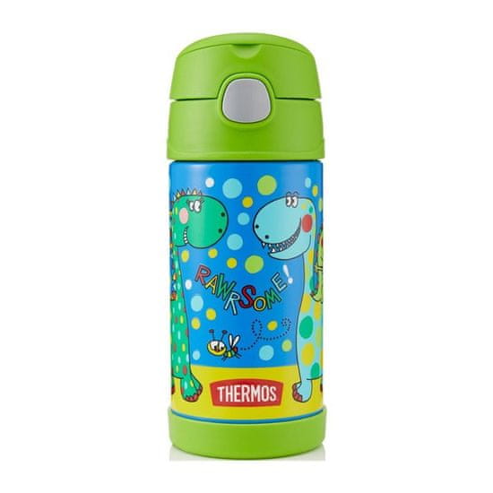 Thermos Dětská termoska s brčkem 0,35l Termoska - dinosaurus