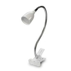 Solight  LED stolní lampička 2,5W/3000K/170Lm, bílá s klipem