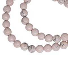 Kraftika 14 kspink grey halite smooth stone round stone beads