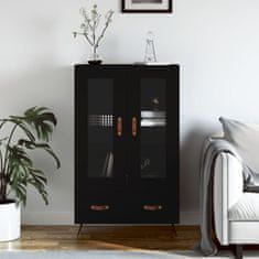 Greatstore Skříň highboard černá 69,5 x 31 x 115 cm kompozitní dřevo