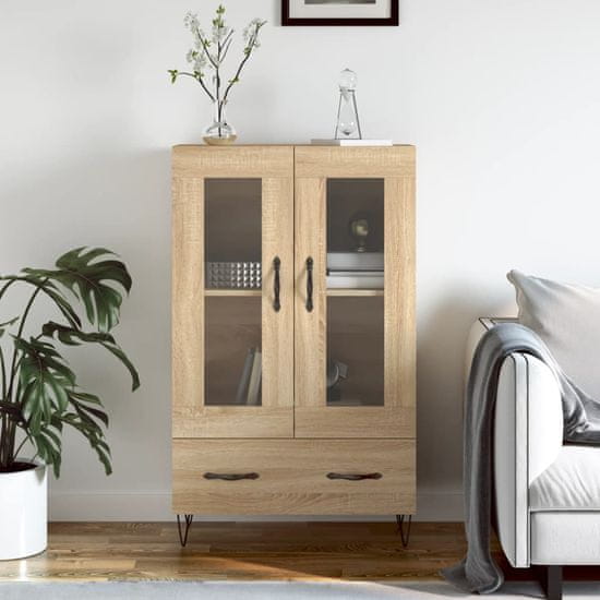 Greatstore Skříň highboard dub sonoma 69,5 x 31 x 115 cm kompozitní dřevo