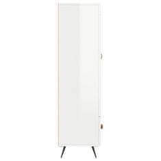 Greatstore Skříň highboard lesklá bílá 69,5 x 31 x 115 cm kompozitní dřevo