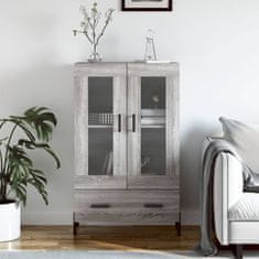 Greatstore Skříň highboard šedá sonoma 69,5 x 31 x 115 cm kompozitní dřevo