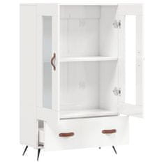 Greatstore Skříň highboard lesklá bílá 69,5 x 31 x 115 cm kompozitní dřevo