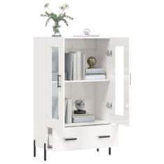 Greatstore Skříň highboard lesklá bílá 69,5 x 31 x 115 cm kompozitní dřevo