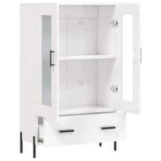 Greatstore Skříň highboard lesklá bílá 69,5 x 31 x 115 cm kompozitní dřevo