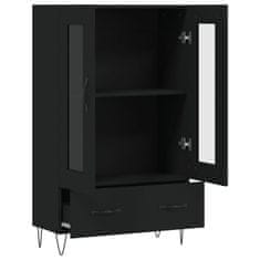 Greatstore Skříň highboard černá 69,5 x 31 x 115 cm kompozitní dřevo