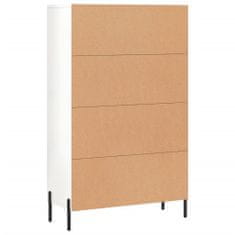 Greatstore Skříň highboard lesklá bílá 69,5 x 31 x 115 cm kompozitní dřevo