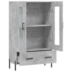 Greatstore Skříň highboard betonově šedá 69,5x31x115 cm kompozitní dřevo