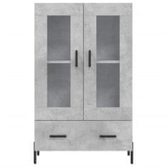 Greatstore Skříň highboard betonově šedá 69,5x31x115 cm kompozitní dřevo