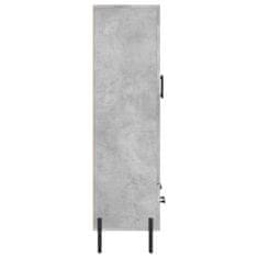 Greatstore Skříň highboard betonově šedá 69,5x31x115 cm kompozitní dřevo