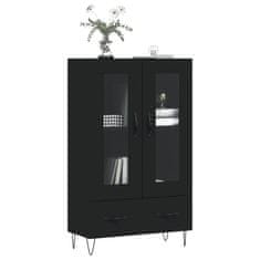 Greatstore Skříň highboard černá 69,5 x 31 x 115 cm kompozitní dřevo