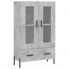 Greatstore Skříň highboard betonově šedá 69,5x31x115 cm kompozitní dřevo