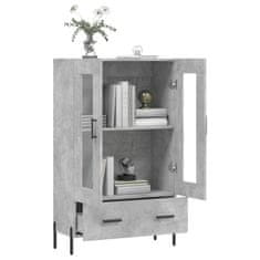 Greatstore Skříň highboard betonově šedá 69,5x31x115 cm kompozitní dřevo