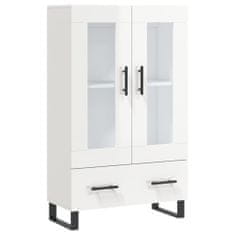 Greatstore Skříň highboard lesklá bílá 69,5 x 31 x 115 cm kompozitní dřevo