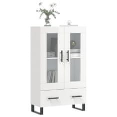 Greatstore Skříň highboard lesklá bílá 69,5 x 31 x 115 cm kompozitní dřevo